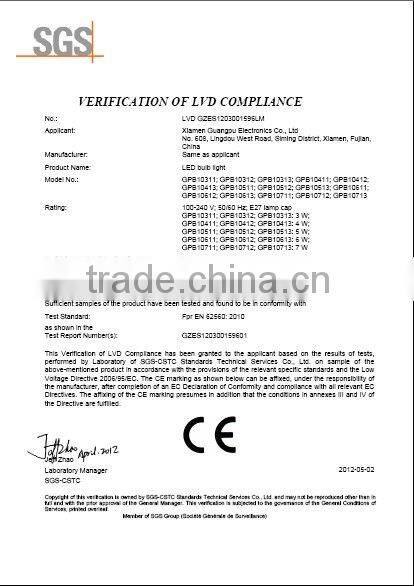 7W LED BULB lamp