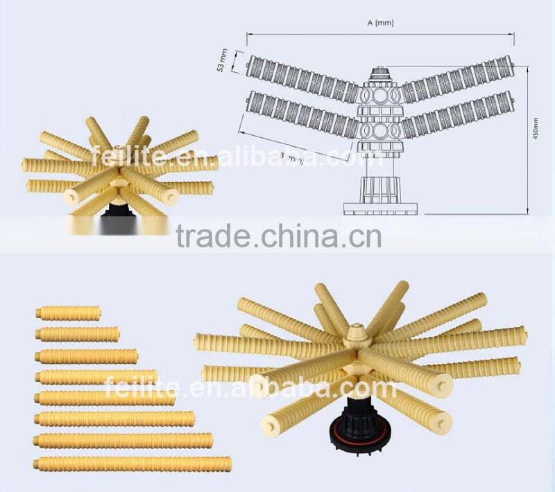 FD5675-2 16 laterals side-mounted bottom water filter distributors for water filter or water softener