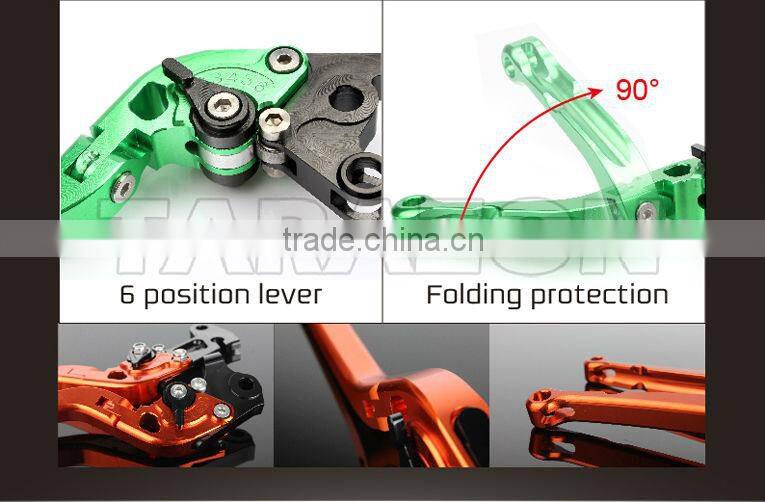 CNC Motorcycle Billet Alloy Aluminum Folded Extendable Road Bike Handlebar Brake Clutch Levers