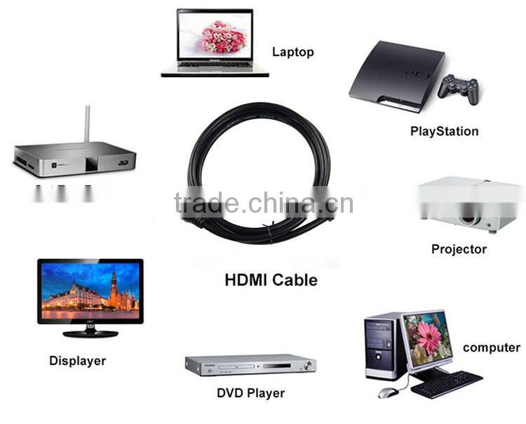 Gold plated pure copper conductor 5.5mm outer sheath hdmi cord for netflix from vertified Factory