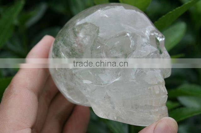 NATURAL ROCK Clear Quartz Crystal Skull