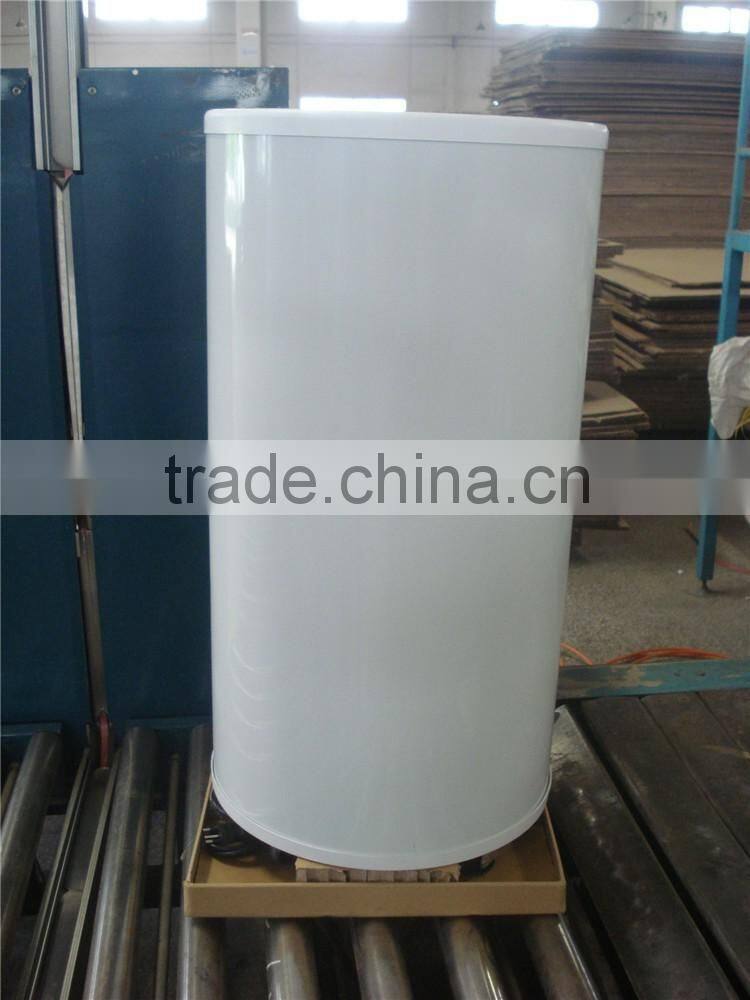 40/65/77/85 Litre Outdoor Promotional Top Open Glass Door Commercial Round Can Shape Cooler Fridge with wheels