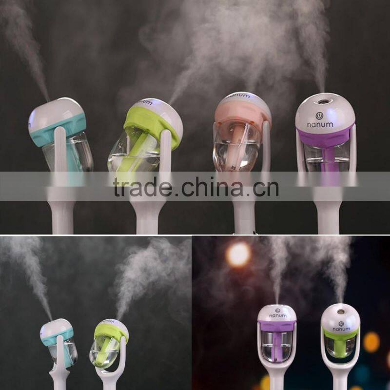 New Creative Gift 50ml Mini Car Humidifier Portable Air Purifier Essential Oil Diffuser Aromatherapy Mist Maker Car Accessories