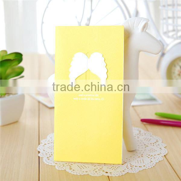 Hand Made Paper Folding Birthday Greeting Cards Design with heart and handle