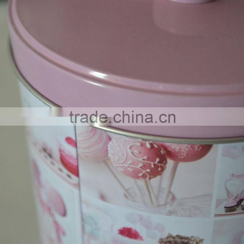 cylinder tin box for candy/tea/coffee