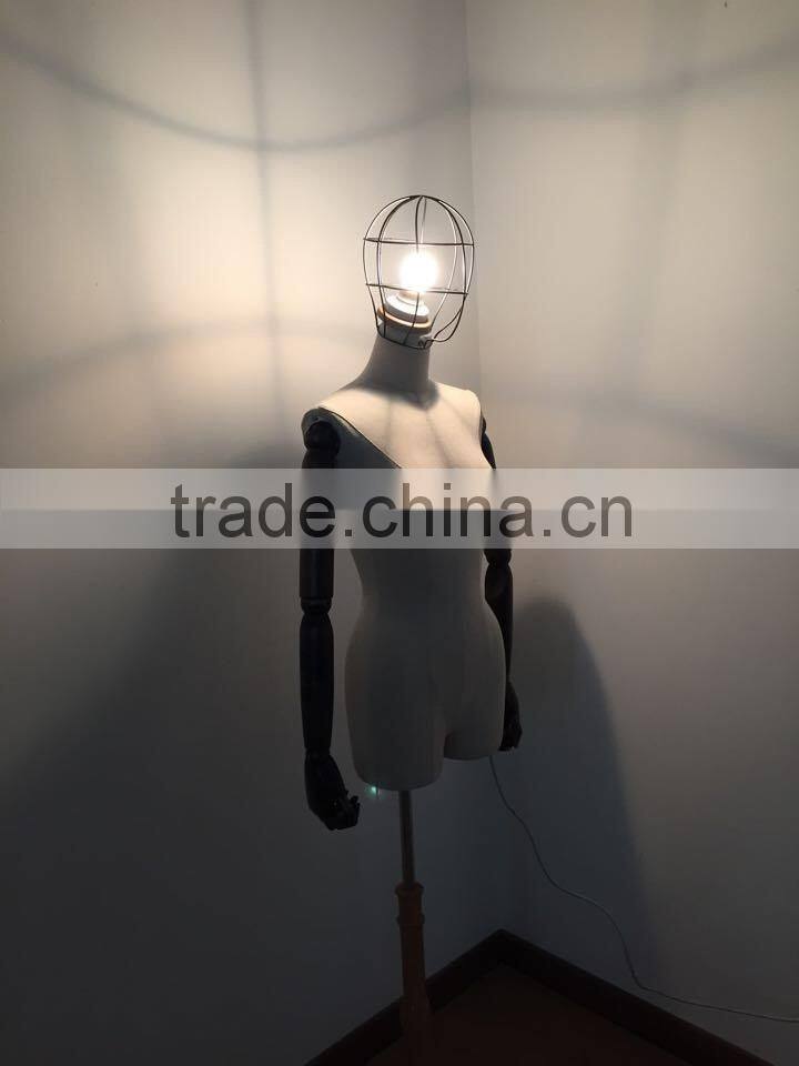 Upper-body fabric mannequin with light for window display women manikin
