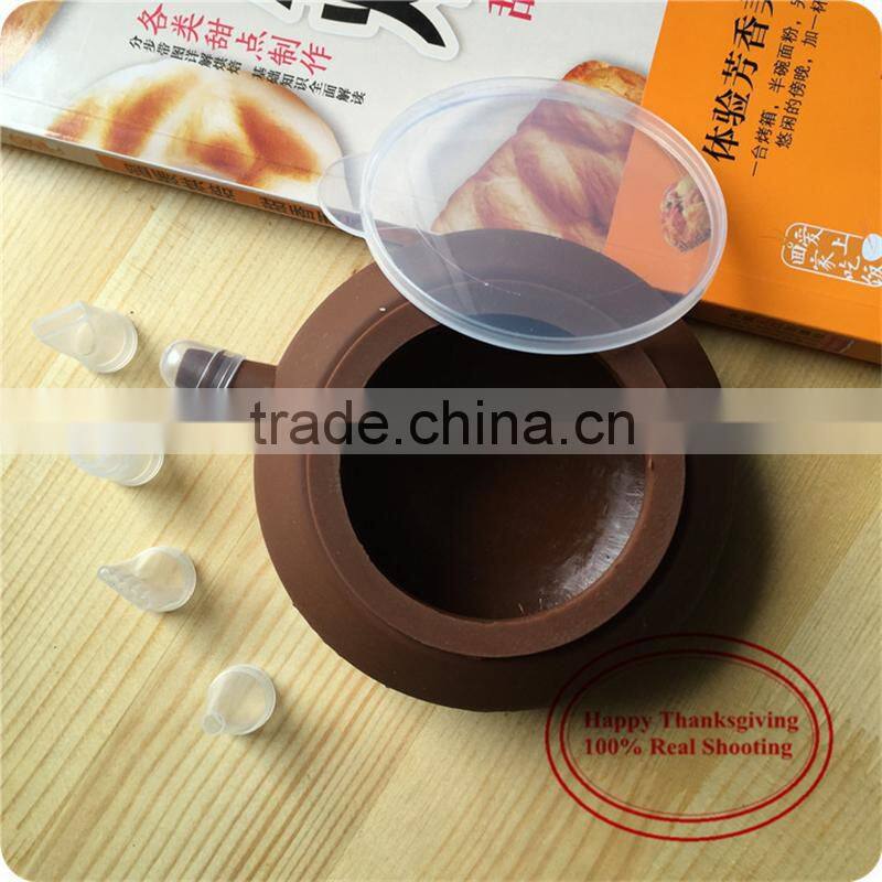 CTBED214 Silicone Macarons Decoration Pot Baking Special Tools Cake With 4 Decorating Nozzle