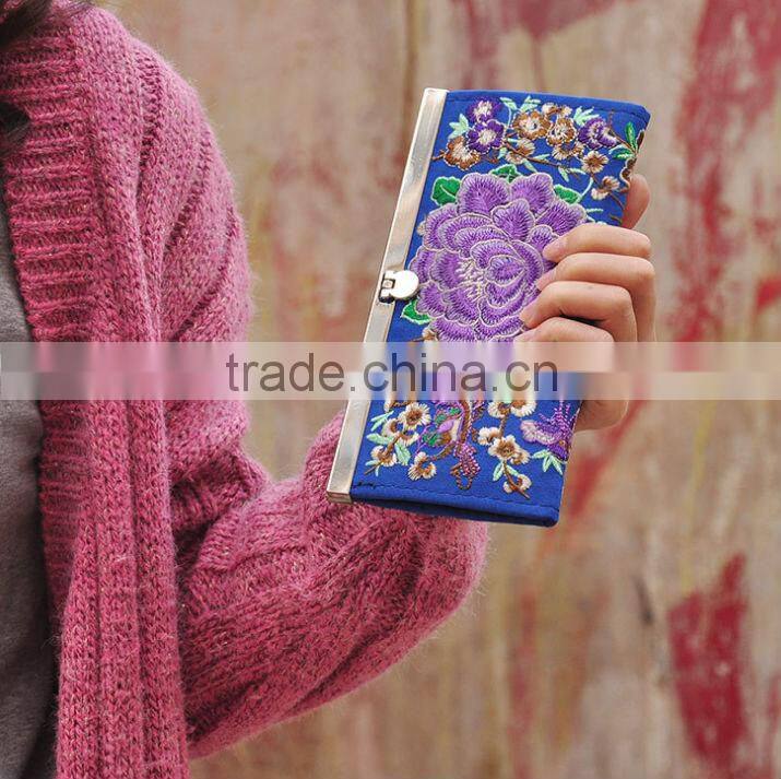 2014 new style ethnic embroidery cheap coin purse