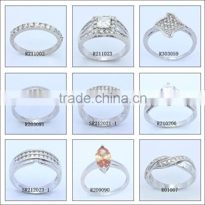 new desgin wholesale Silver jewelry wheel diamond ring
