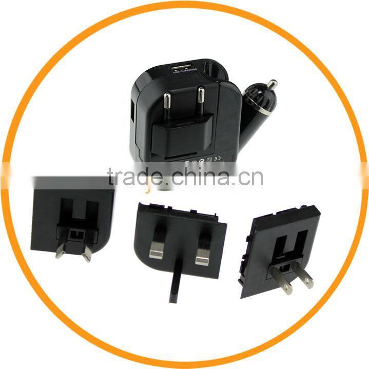 UK, EU, US, AU Plug Universal Travel Adapter with USB Charger Car Charger from Dailyetech