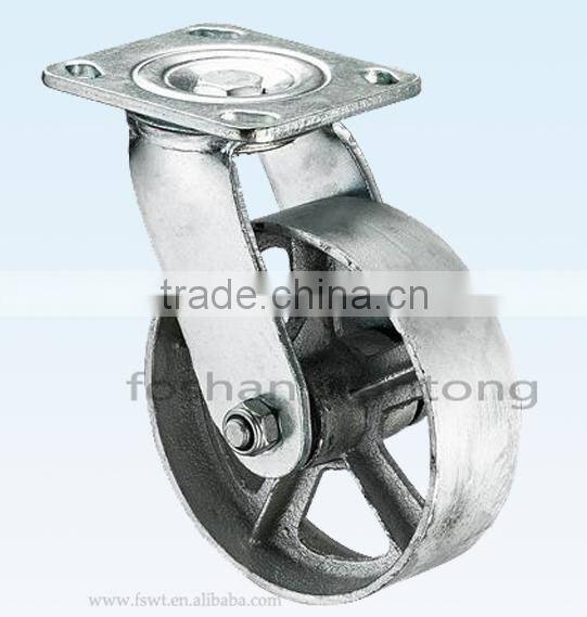 5 Inch Furniture Leg Wheel, Heavy Duty Cast Iron Hardware Caster