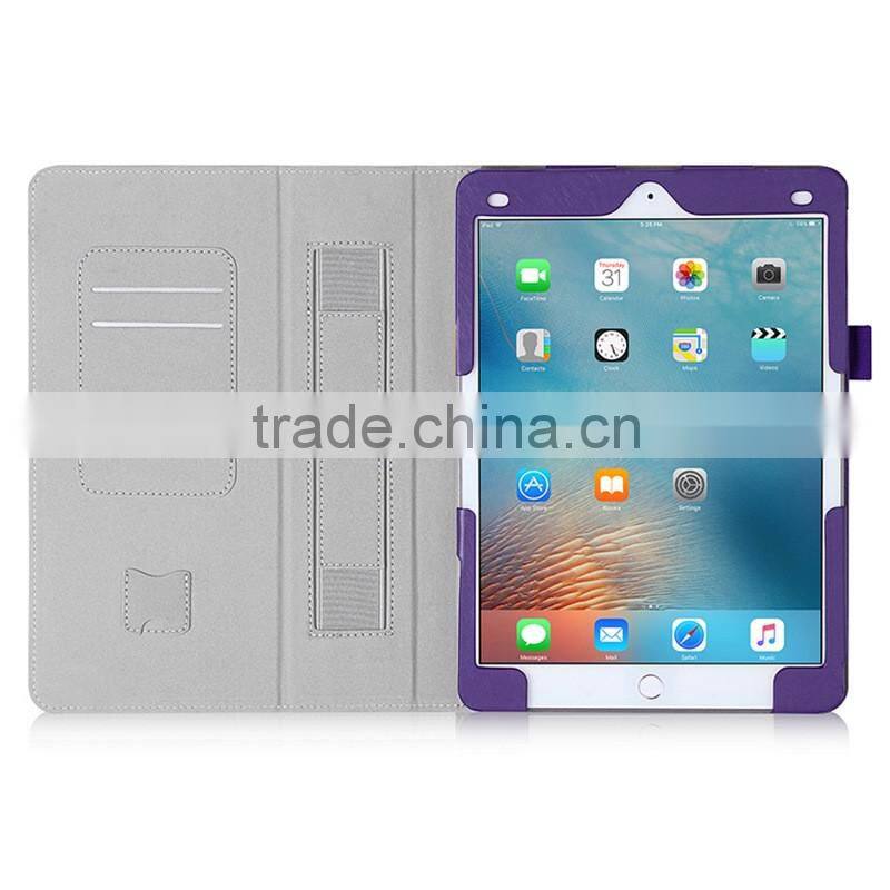 Hand Strap Wallet Leather Case Cover for ipad pro 9.7 inch customize tablet case manufacturer