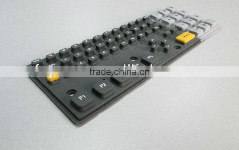 India silicone keypads with conductive carbon pills spray laser back-lighted button silicone silicone silkscreen buttons