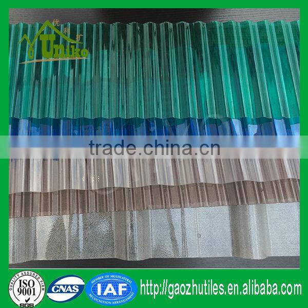 100% bayer makrolon 1.2mm thick transparent bending polycarbonate corrugated sheet for bus station