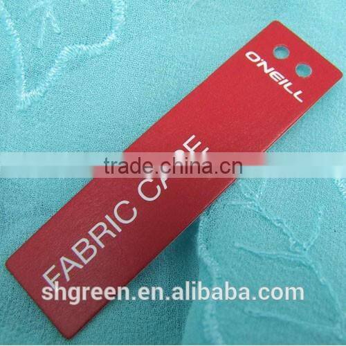 Printing cardboard hangtag with rope