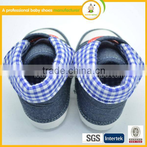 2015 First Grade best selling british canvas baby shoes