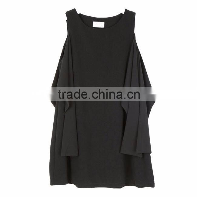 Summer Chiffion Vest Dress Multi-way to Wear Unique Off Shoulder Lace-up Knot Black White