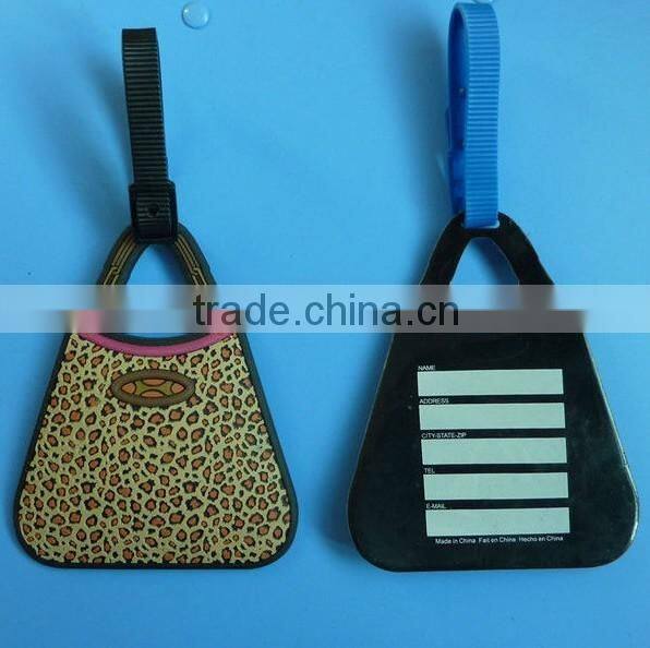 2014 Fashional soft pvc luggage tag/baggage tag