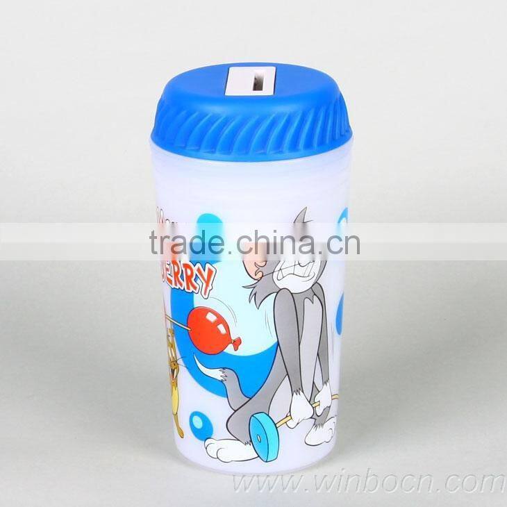 Music cartoon student gift plastic coin bank
