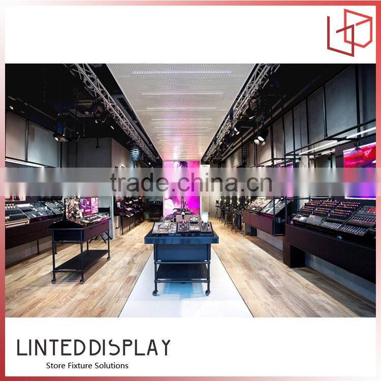 retail metal rack professional makeup mac cosmetic display stand