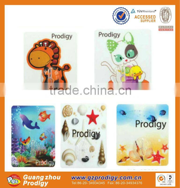 Adhesive reusable magic hooks with PVC