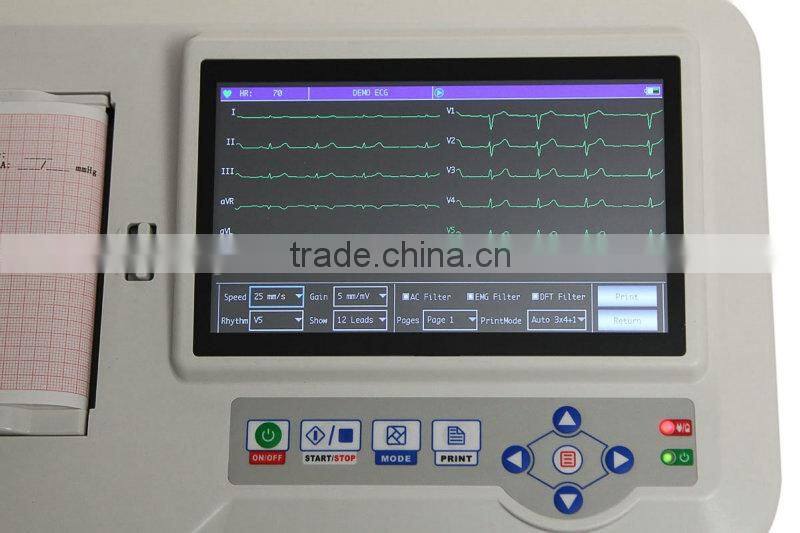 CE&ISO Certification 6-channel Electrocardiograph Touch Screen ECG Machine Price Computer Software Heart Rate Diagnosis-Shelly