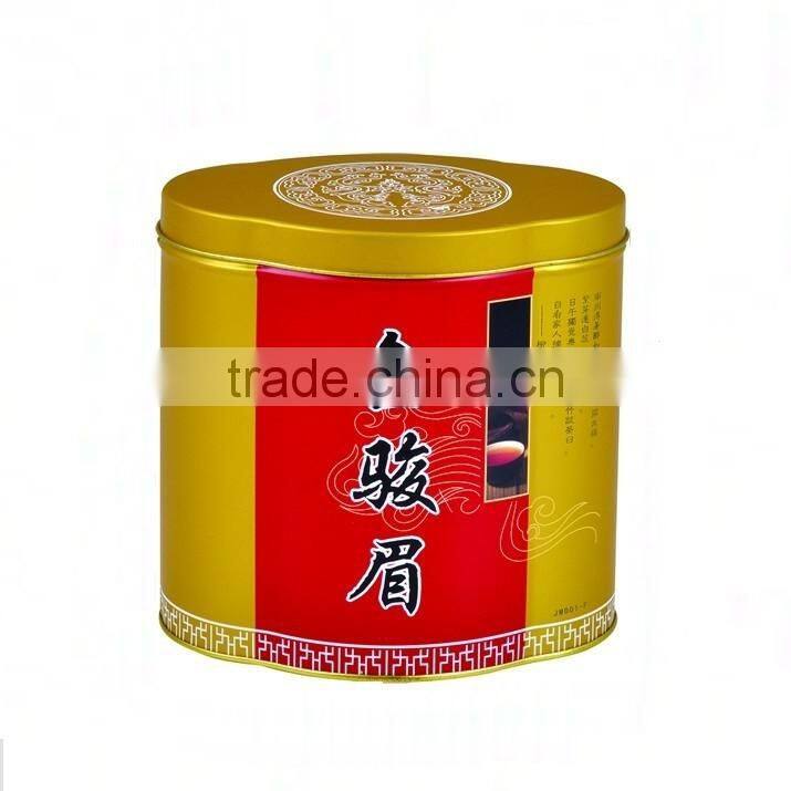 scrub printing irregular tea tin box