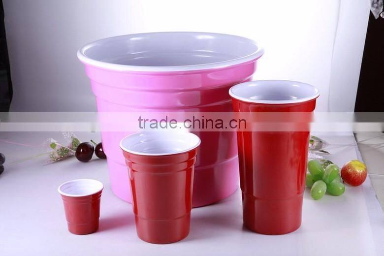 two tone melamine cups with different size, yogurt cup size