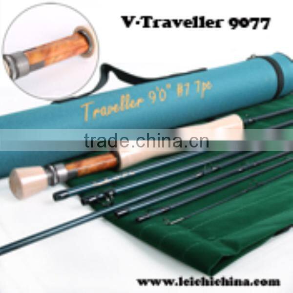 30T+36T SK 9ft #5 7sec V-Traveller 9057 carbon fly fishing rod