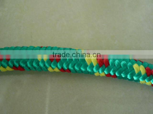 polyester diamond braided rope with metal hook