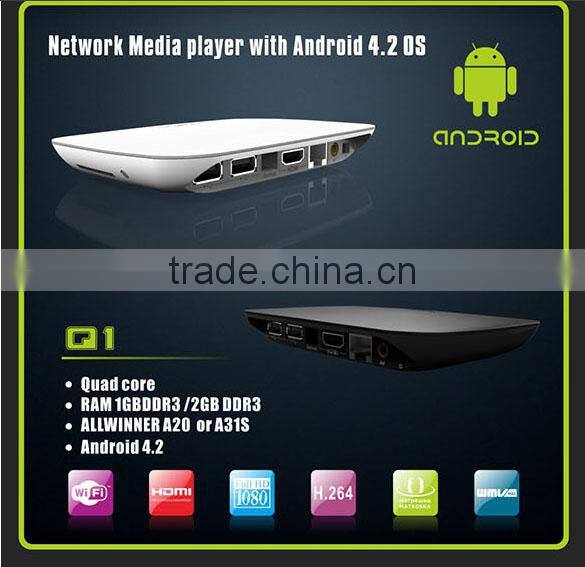 For Dual core Network Media player with Android 4.2 OS White