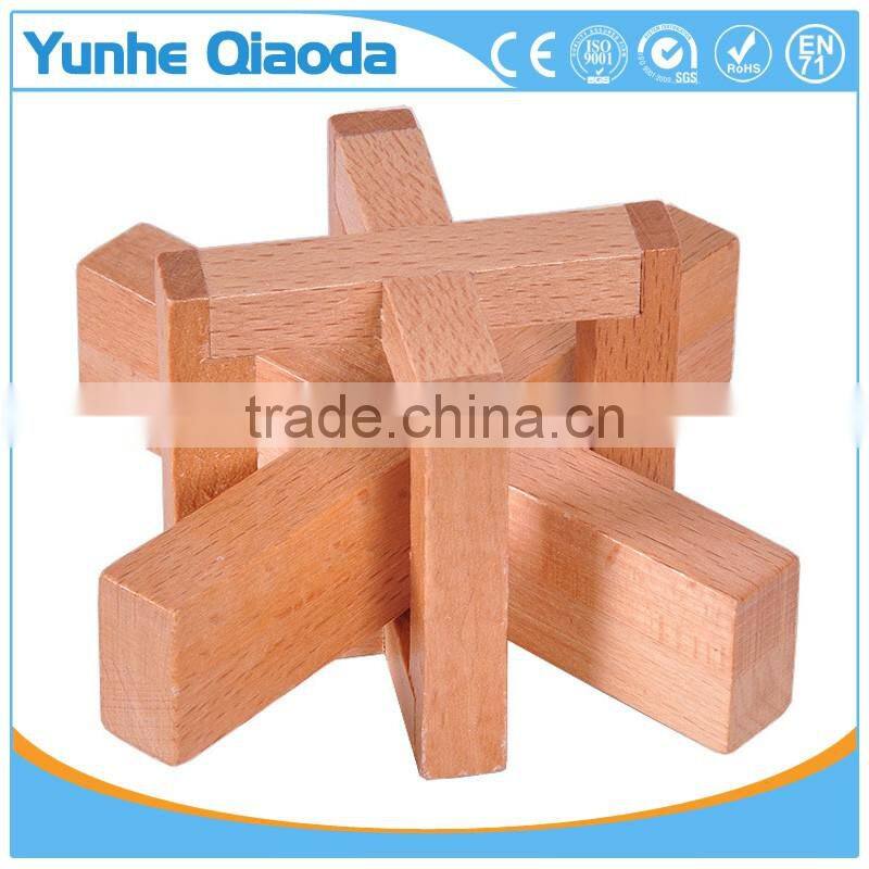 Wholesale kids Wooden IQ Intelligent Puzzle handheld Brain Game