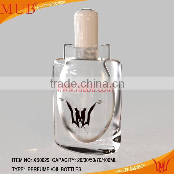 20/30/50/70/100ml new fashion crystal perfume bottle manufacturer/aromatherapy oil glass bottle