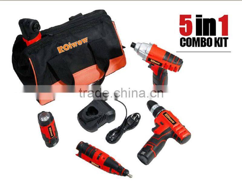 12V Li-ion Battery Cordless Drill Combo Kit/Electric Tool Combo Set/Power Tool Set