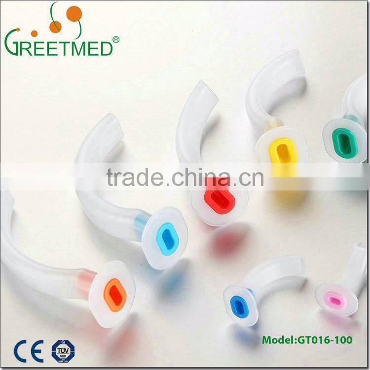 Greetmed china manufacturer good price high quality medical equipment disposable medical pvc guedel airway