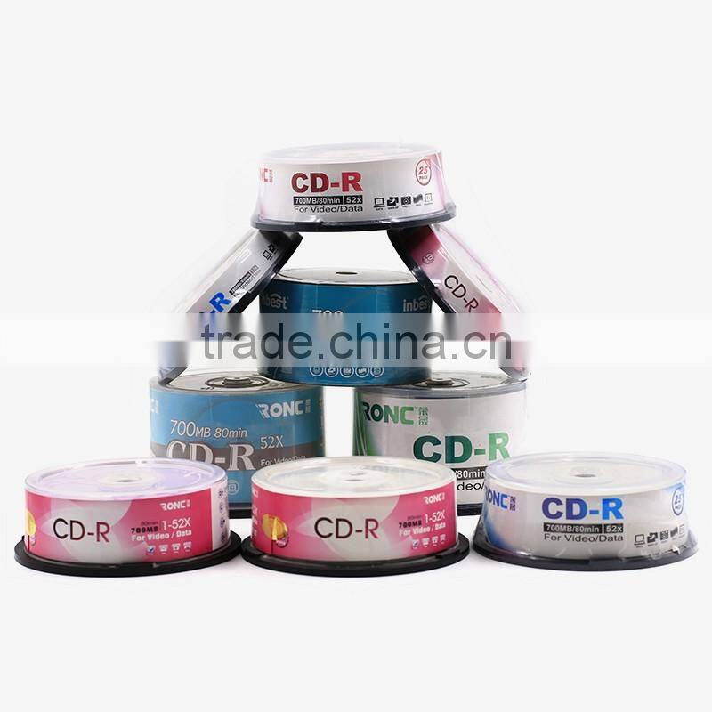 100 Pack 52X CD-R 700MB 80Min White Top (Non-Printable) Data Blank Media Recordable Disc