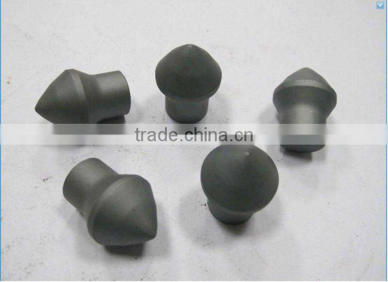 Carbide buttons with mashroom shape and many different types of buttons available for mining drill bits