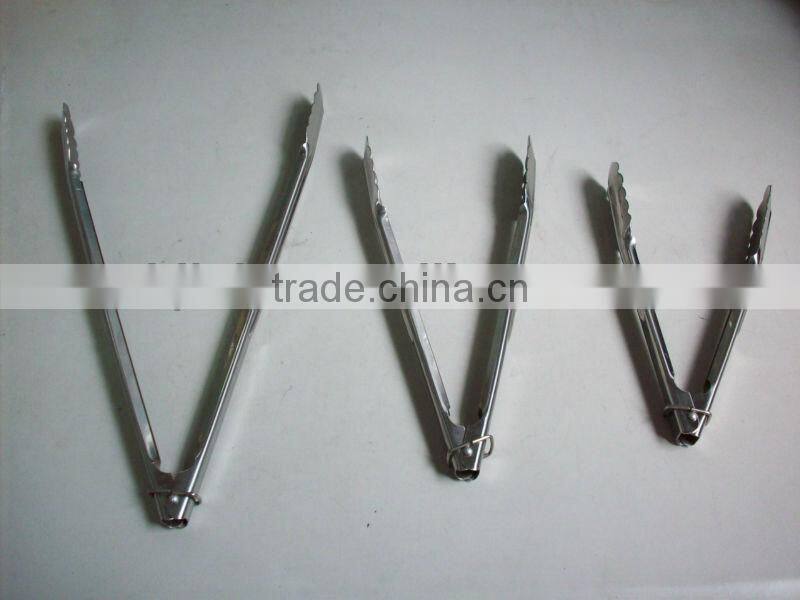 stainless steel utility tongs bread tongs