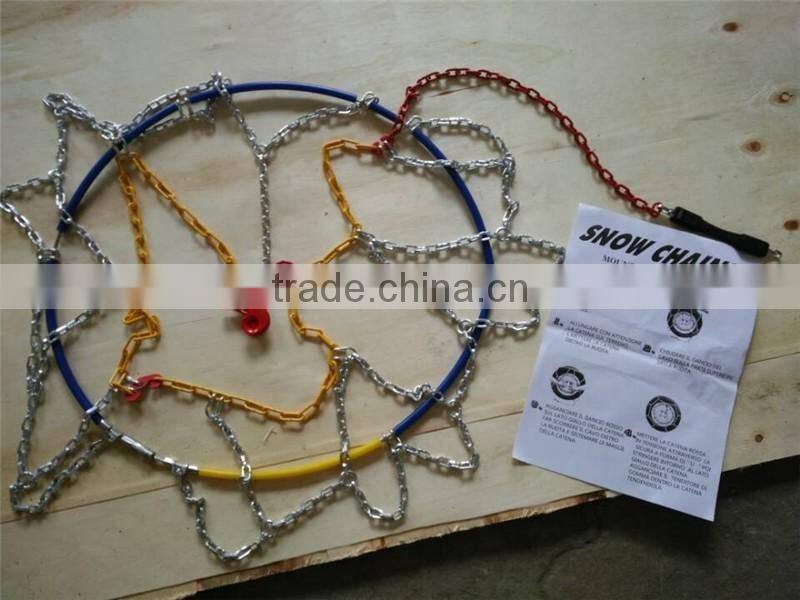 Factory CE Q235 galvanized tyre protection 9mm KNS snow chain for car