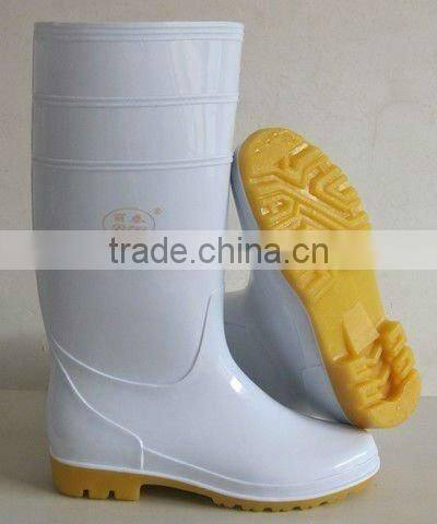 white pvc safety work boot