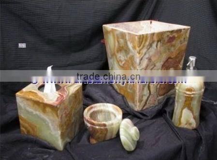 Luxury colorful Free Sample for Natural ONYX BATHROOM ACCESSORIES COLLECTION