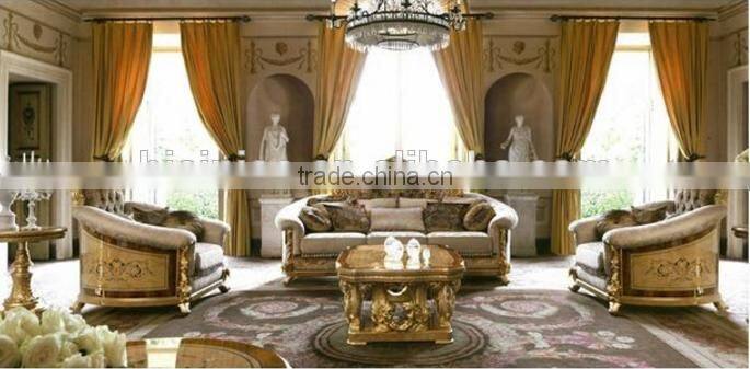 Royal Castle Golden Solid Wood Flower Stand Inlaid Wood Veneer, Noble Wood Carving Flower Rack Living Room Furniture Set