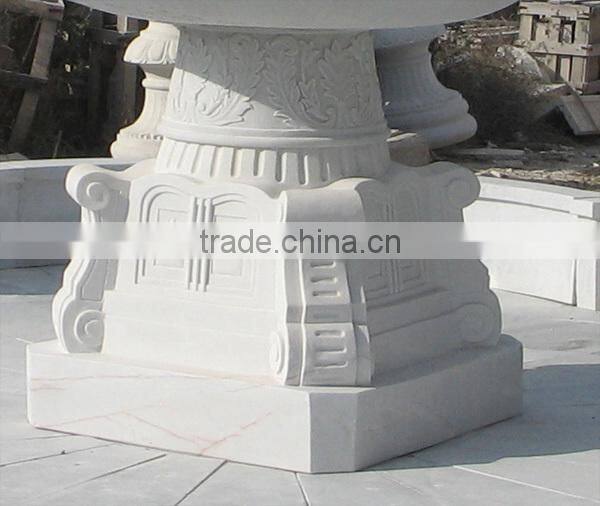 Large Outdoor Stone Fountain with Lady Statue
