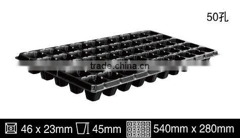 Black plastic material seed trays type plastic nursery trays for garden