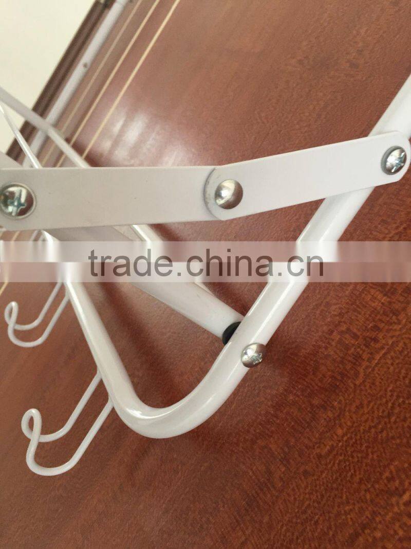 vivinature 4 Hook Over the Door Rack Hanger for Hanging Clothes Coat Hat Belt Metal