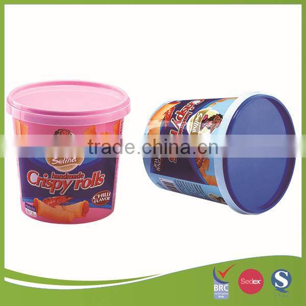 OEM custom plastic iml biscuit container