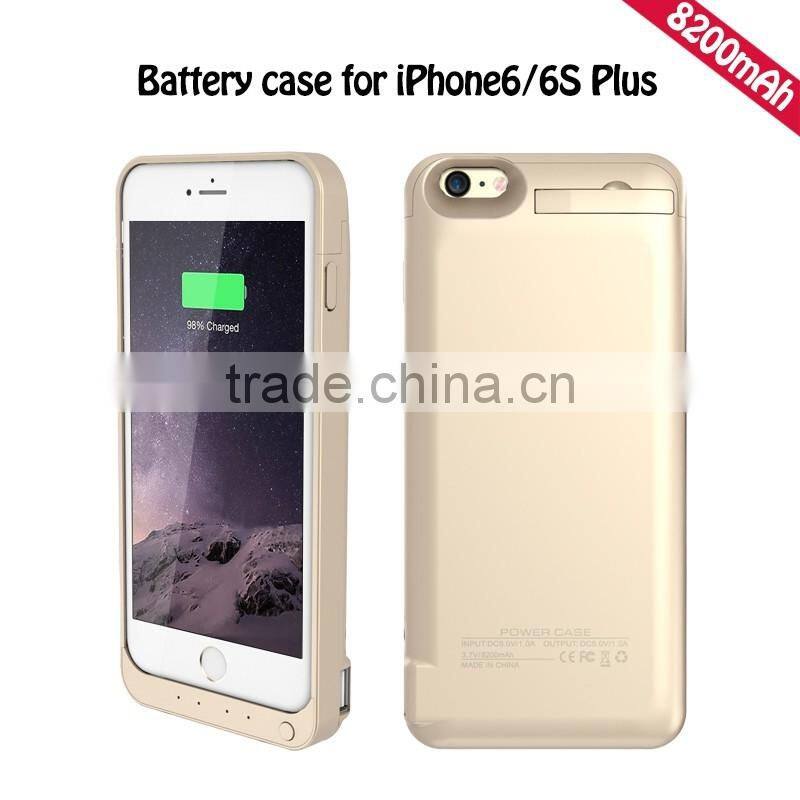 New Arrival Powerful 8200mAh Battery Case For iPhone6/6s Plus Coloful Back Battery Case For Mobile Phone