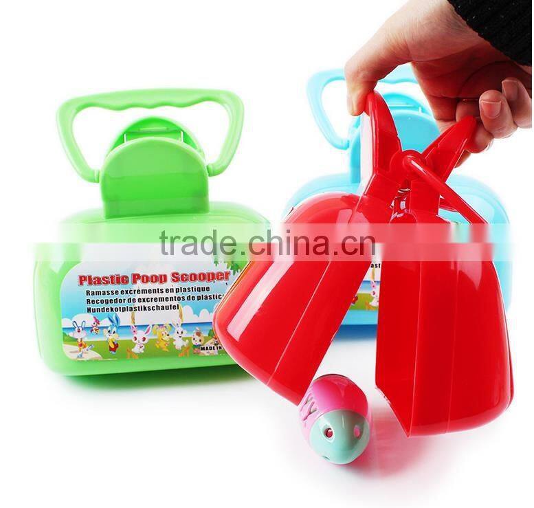 hot sale wholesale multicolor plastic portable pet dog poop scooper