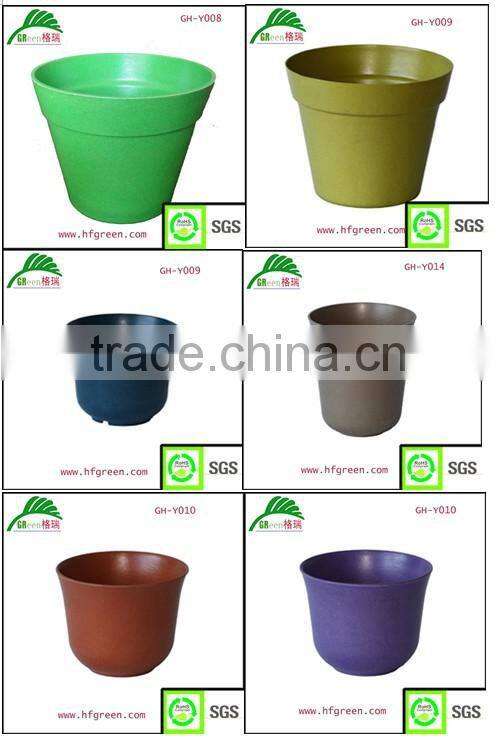 bio & eco square bamboo fiber flower pots