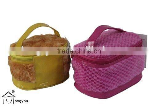 2015 fashion design lady clear pvc mini cosmetic bag with zipper